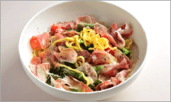 たっぷり野菜のゆでたてと生ハムパルミジャーノ